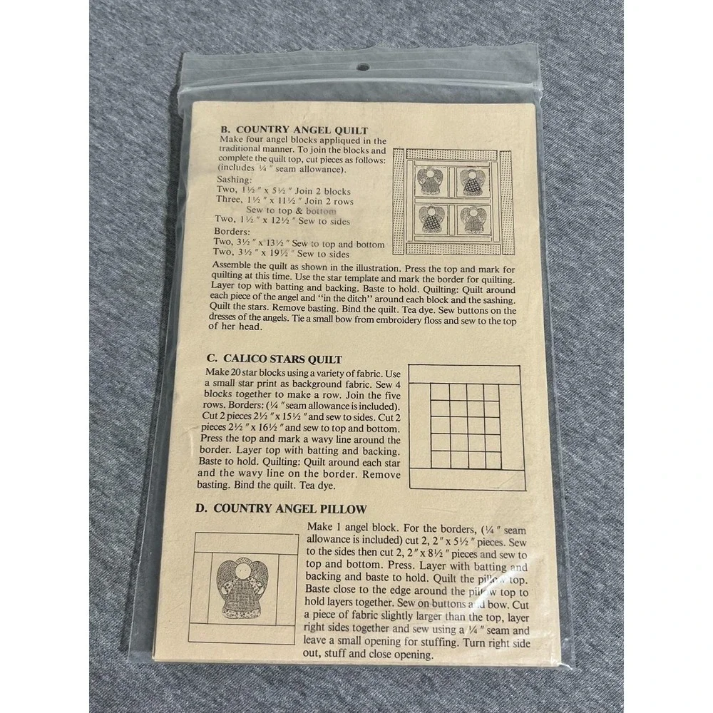 Vintage Quilt & Craft Pattern Lot Simplicity 7847 9691 Angels Little Quilt LQC9